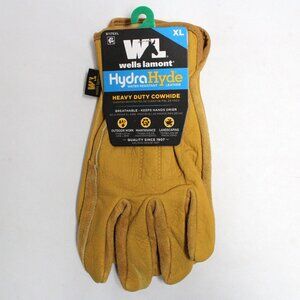 Wells Lamont Hydra Hyde Men's XL Grain/Split Leather Tan Elastic Wrist Gloves